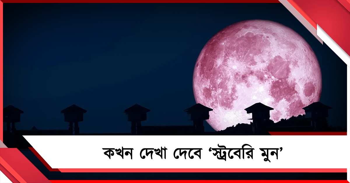বিরল মহাজাগতিক দৃশ্য! কখন দেখা দেবে ‘স্ট্রবেরি মুন’