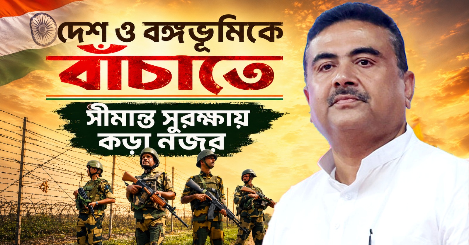 দেশ ও বঙ্গভূমিকে বাঁচাতে সীমান্ত সুরক্ষায় কড়া নজর মুখ্যমন্ত্রীর, বৈঠকে বসছে কেন্দ্র-রাজ্য