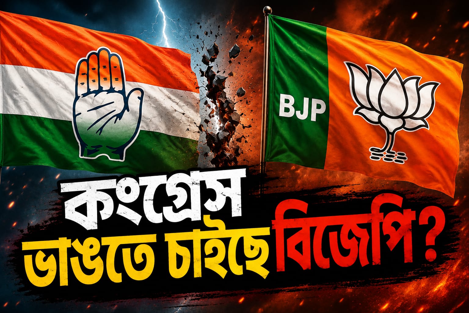 ভাঙনের খেলায় এবার টার্গেট কংগ্রেস! ১০০ কোটির প্রজেক্ট বিজেপির