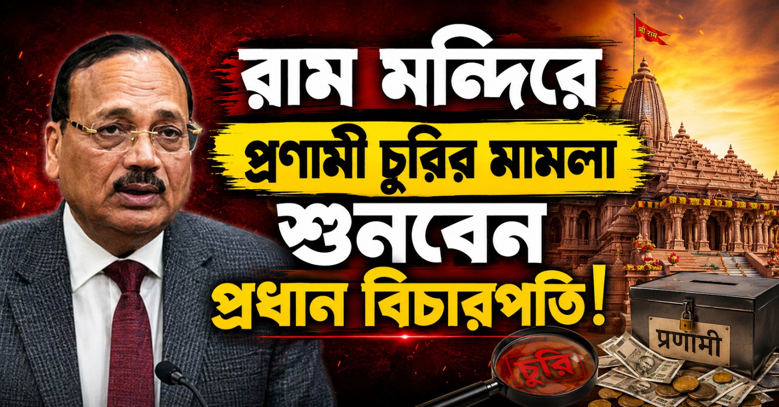 রাম মন্দিরে প্রণামী চুরির মামলা শুনবেন প্রধান বিচারপতি! ১৩ জুলাই শুনানি