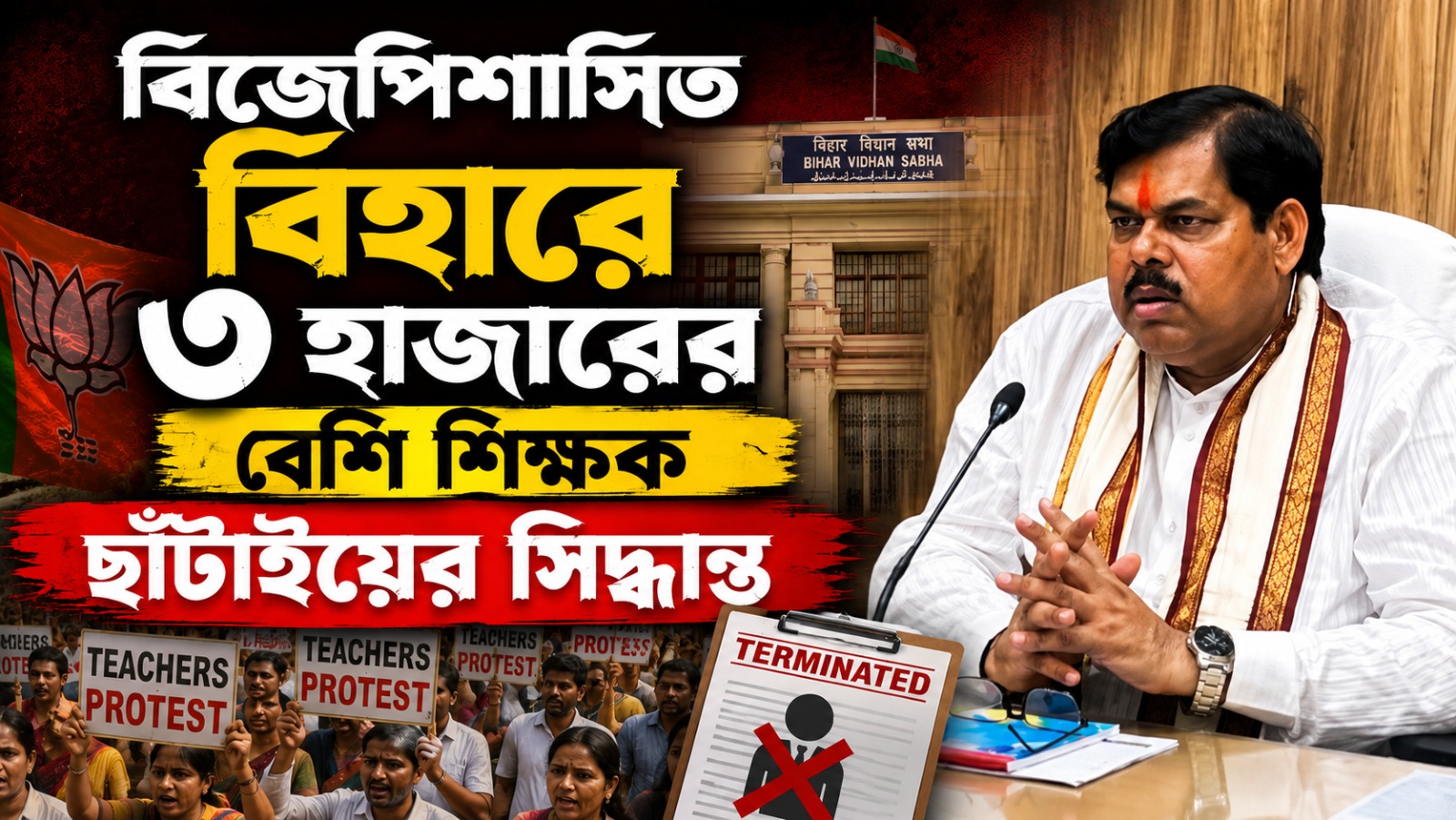 শিক্ষক নিয়োগে বড় জালিয়াতি! বিজেপিশাসিত বিহারে ৩ হাজারের বেশি শিক্ষক ছাঁটাইয়ের সিদ্ধান্ত