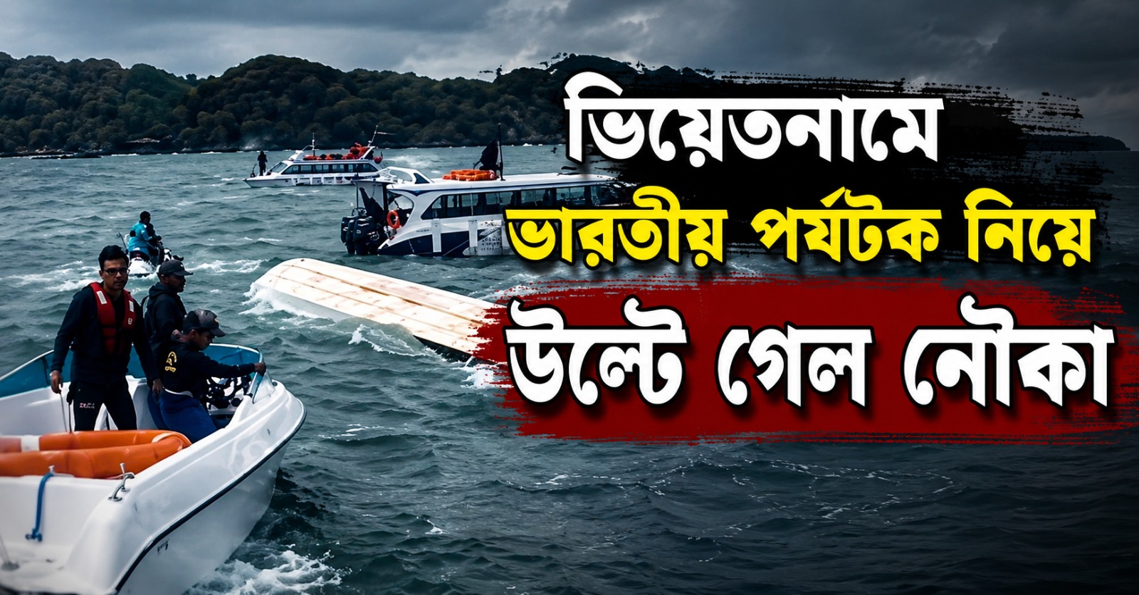 ভিয়েতনামে বেড়াতে গিয়ে বিপর্যয়, বহু ভারতীয় পর্যটক নিয়ে উল্টে গেল নৌকা