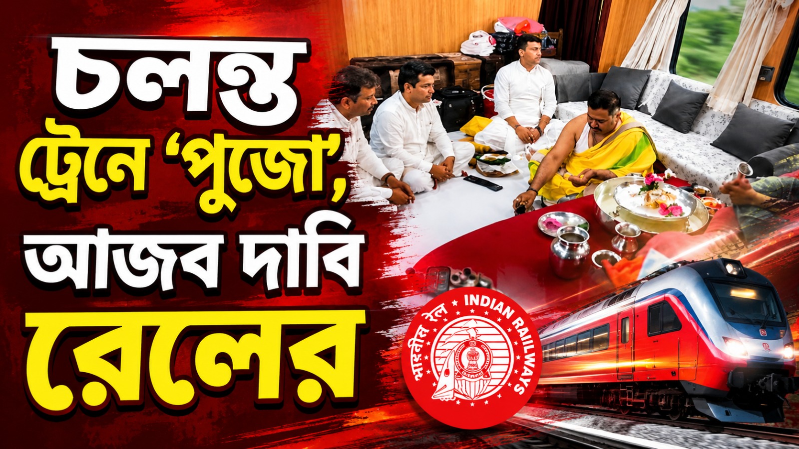 হানিমুনের পর এবার চলন্ত ট্রেনে 'পুজো', আজব দাবি রেলের