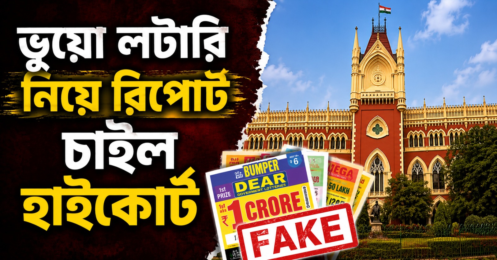 রাজ্যজুড়ে ভুয়ো লটারির কারবার, পুলিশকে রিপোর্ট পেশের নির্দেশ হাইকোর্টের