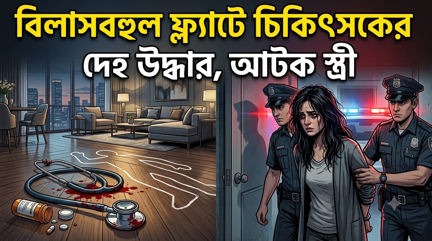 বিলাসবহুল ফ্ল্যাটে চিকিৎসকের রক্তাক্ত দেহ উদ্ধার, আটক চক্ষুবিশেষজ্ঞ স্ত্রী