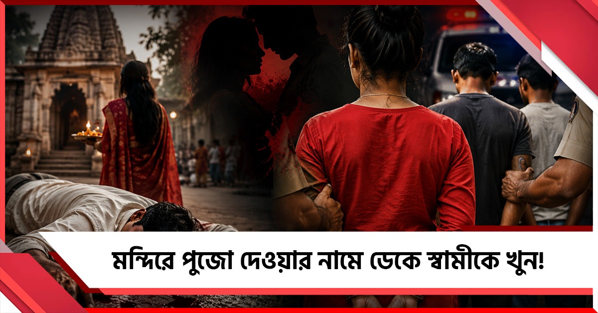 মন্দিরে পুজো দেওয়ার নামে ডেকে স্বামীকে নৃশংস খুন! গ্রেফতার স্ত্রীর প্রেমিক-সহ আরও এক সহযোগী