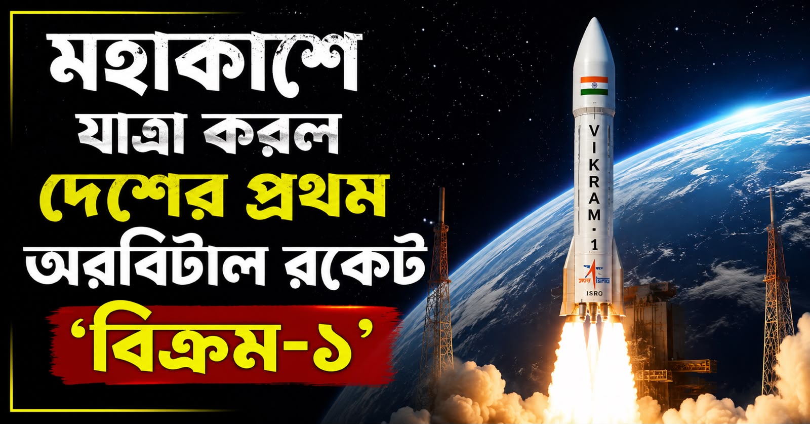 মহাকাশে যাত্রা করল দেশের প্রথম অরবিটাল রকেট ‘বিক্রম-১’