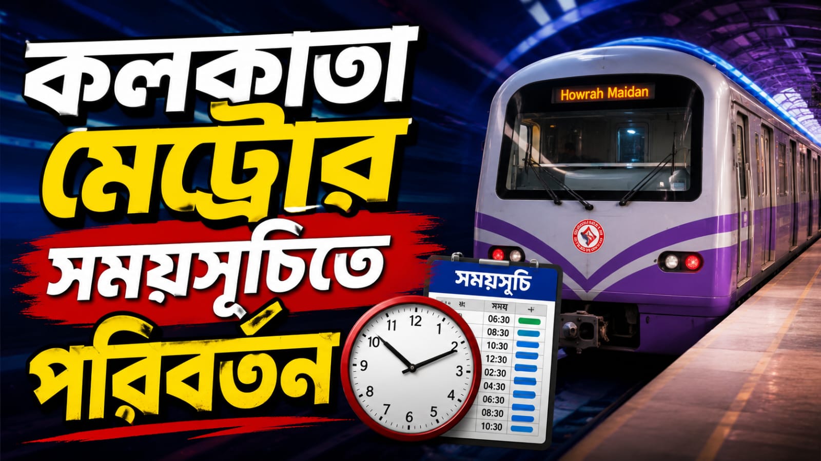 বাড়ছে রেকের সংখ্যা, কলকাতা মেট্রোর ব্লু- গ্রিন লাইনে সময়সূচিতেও পরিবর্তন