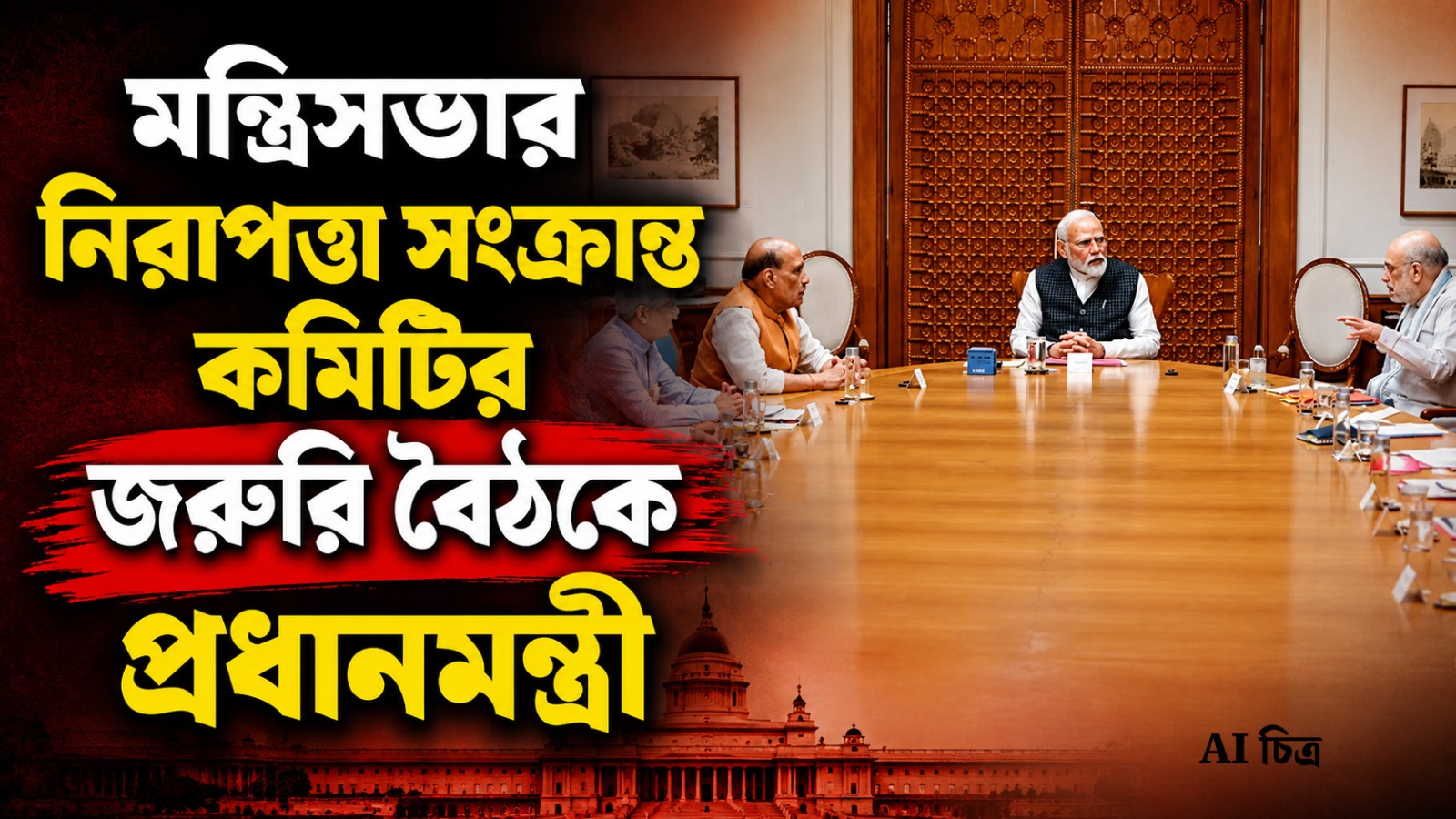 মন্ত্রিসভার নিরাপত্তা সংক্রান্ত কমিটির জরুরি বৈঠকে প্রধানমন্ত্রী, মন্ত্রীদের সঙ্গে উপস্থিত অজিত ডোভালও
