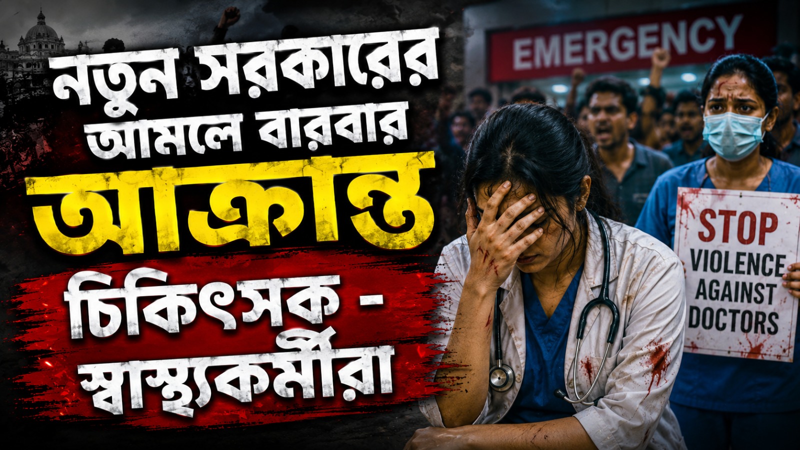 ৩ মাসে ১২ বার, নতুন সরকারের আমলে আক্রান্ত চিকিৎসক - স্বাস্থ্যকর্মীরা