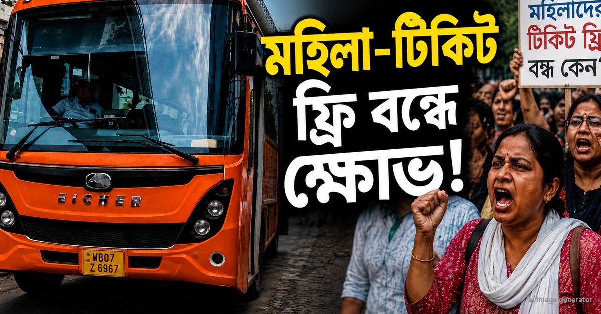 বাসে মহিলা-টিকিট ফ্রি বন্ধে ক্ষোভ!