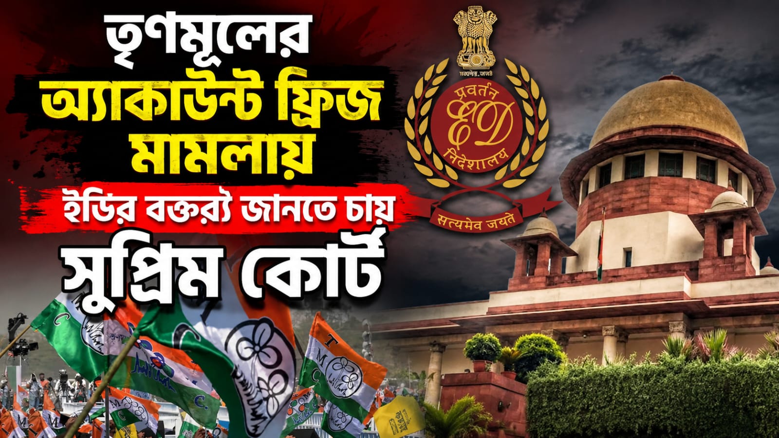 তৃণমূলের অ্যাকাউন্ট ফ্রিজ মামলায় ইডির বক্তব্য জানতে চায় সুপ্রিম কোর্ট, আগামী সপ্তাহে ফের শুনানি