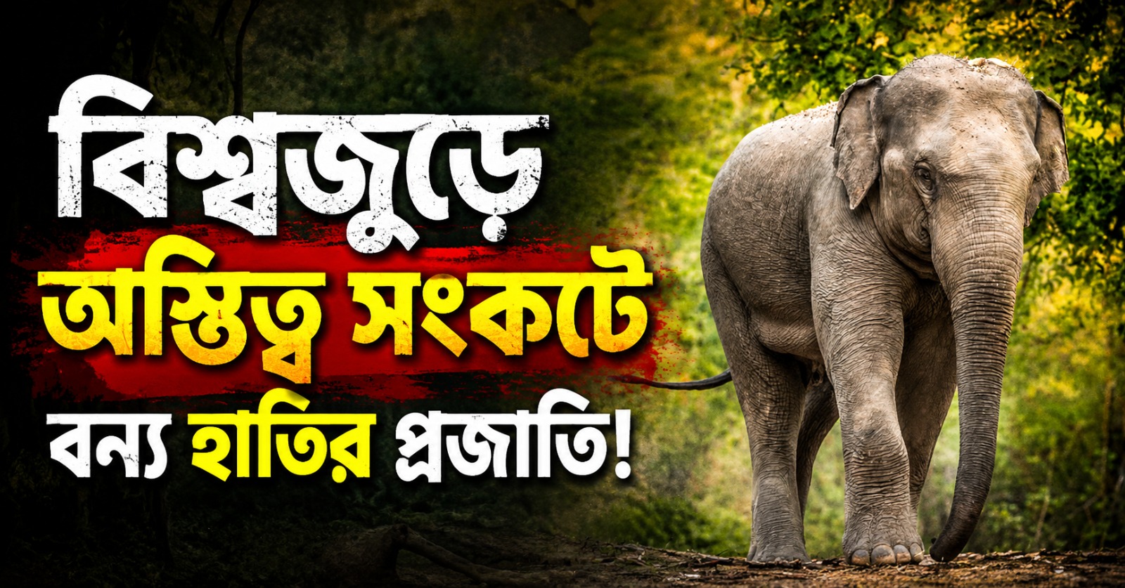 বিশ্বজুড়ে অস্তিত্ব সংকটে বন্য হাতির প্রজাতি!