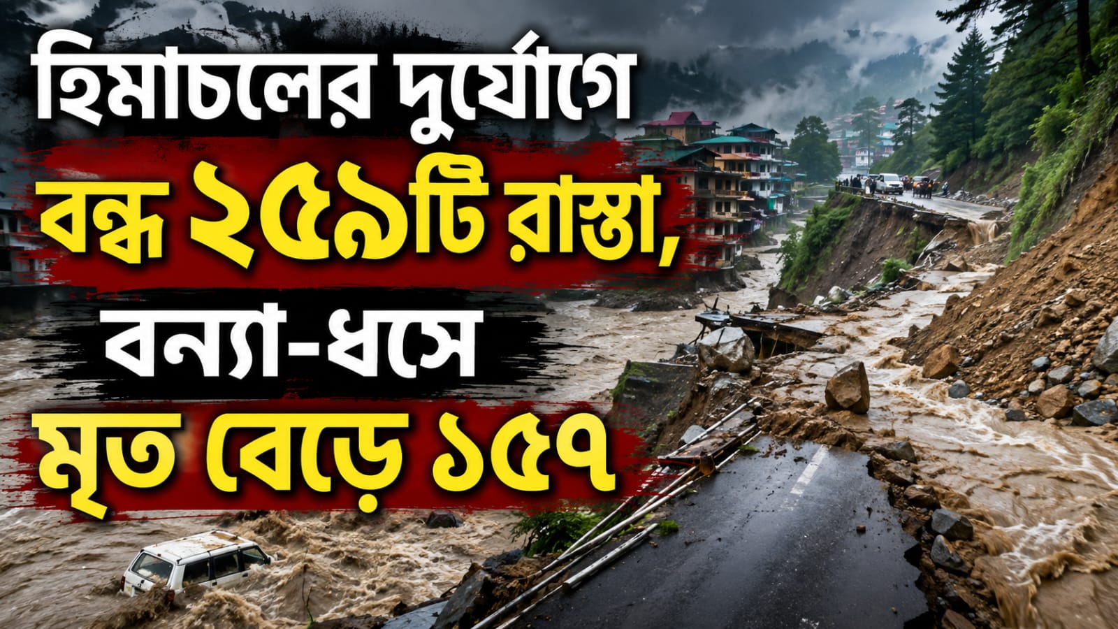 হিমাচলের দুর্যোগে বন্ধ ২৫৯টি রাস্তা, বন্যা-ধসে মৃত বেড়ে ১৫৭!
