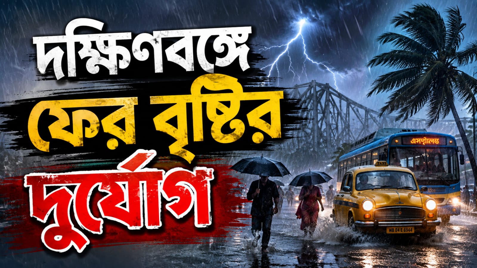 দক্ষিণবঙ্গে বর্ষার চোখরাঙানি, স্বাধীনতা দিবসেও দুর্যোগের লাল সর্তকতা!