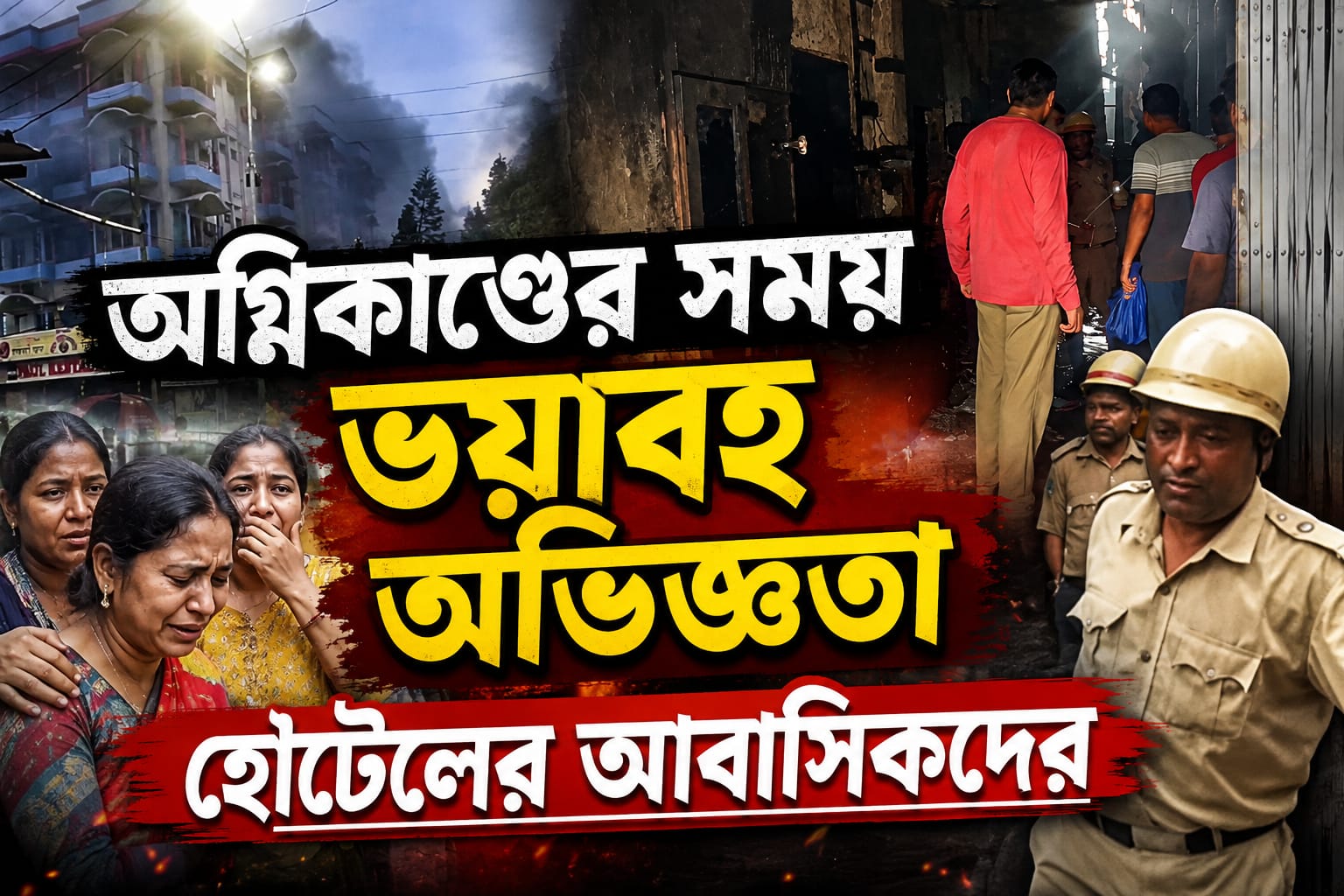 বাথরুমে ঢুকে প্রাণরক্ষা! অগ্নিকাণ্ডের সময় ভয়াবহ অভিজ্ঞতা শোনালেন হোটেলের আবাসিকরা