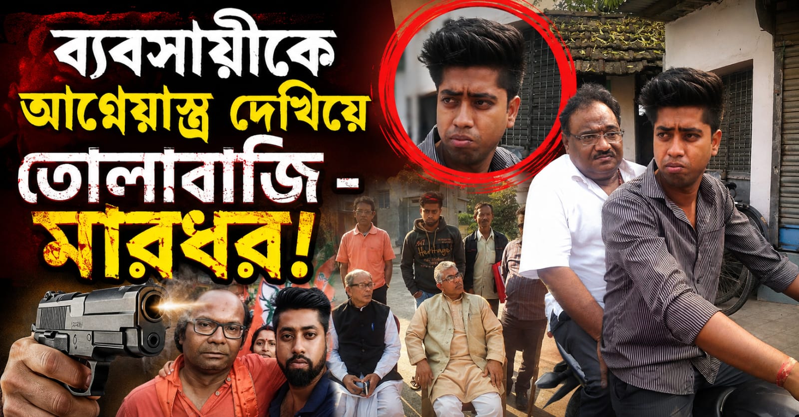 ব্যবসায়ীকে আগ্নেয়াস্ত্র দেখিয়ে তোলাবাজি - মারধর! অভিযোগ বিজেপি মন্ডল সভাপতির বিরুদ্ধে