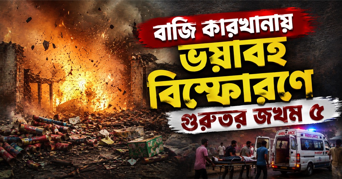 ভরদুপুরে চম্পাহাটিতে বাজি কারখানায় ভয়াবহ বিস্ফোরণ! গুরুতর জখম ৫