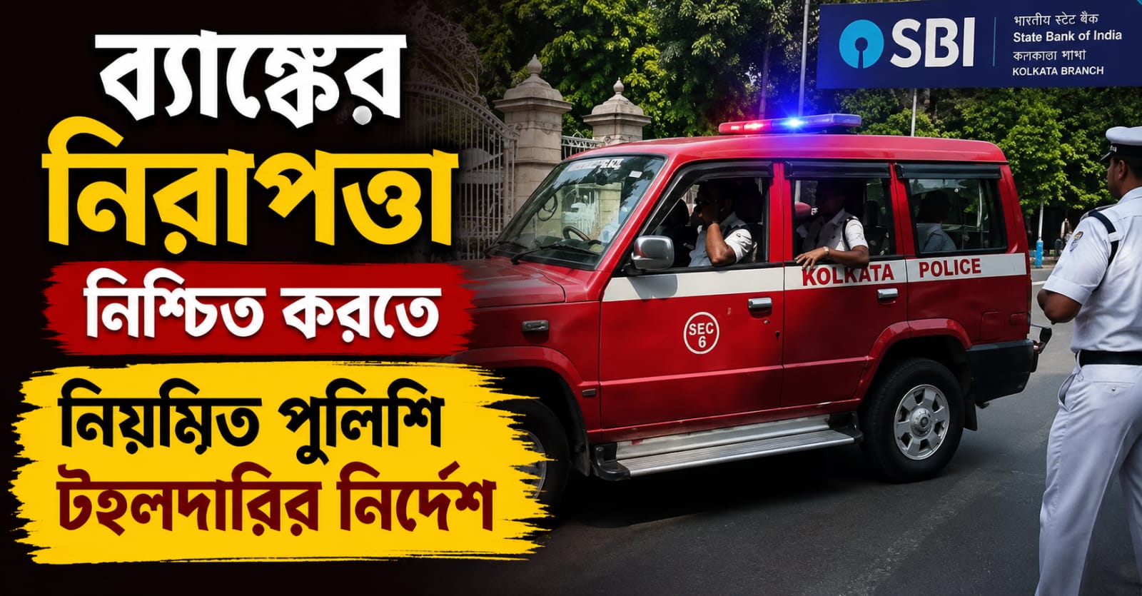ব্যাঙ্কের নিরাপত্তা নিশ্চিত করতে নিয়মিত পুলিশি টহলদারির নির্দেশ