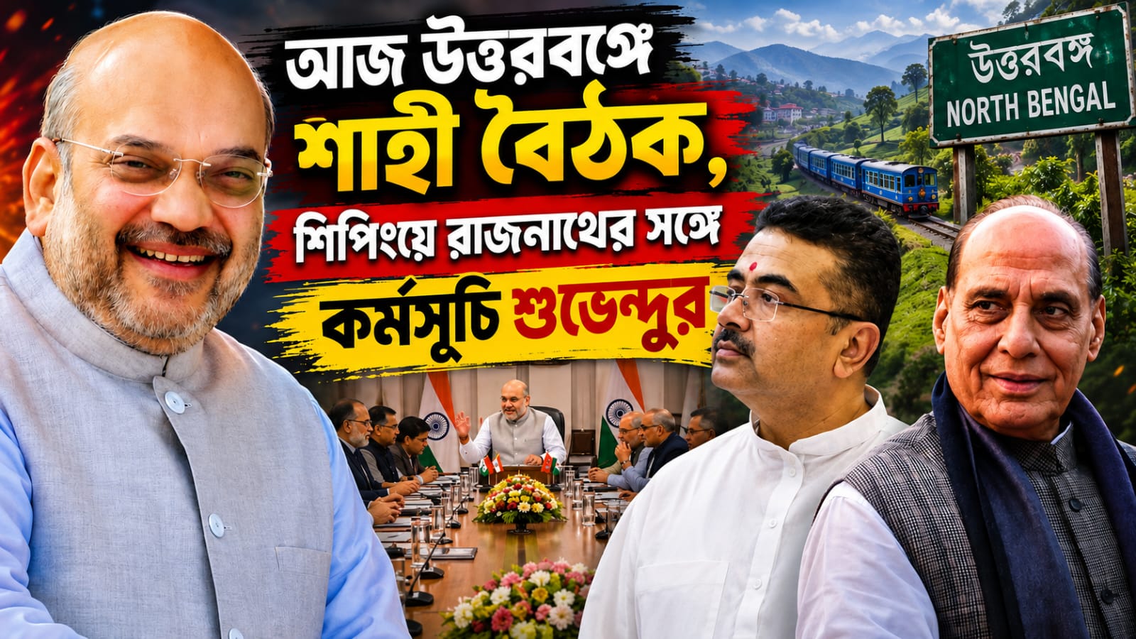 আজ উত্তরবঙ্গে শাহী বৈঠক, শিপিংয়ে রাজনাথের সঙ্গে কর্মসূচি শুভেন্দুর