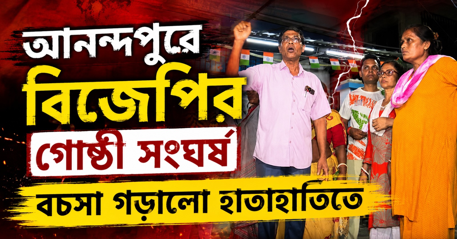 আনন্দপুরে বিজেপির গোষ্ঠী সংঘর্ষ, বচসা গড়ালো হাতাহাতিতে