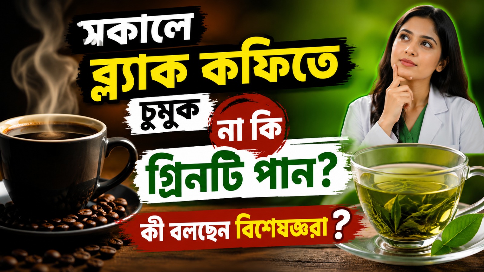 সকালে ব্ল্যাক কফিতে চুমুক না কি গ্রিনটি পান? কী বলছেন বিশেষজ্ঞরা
