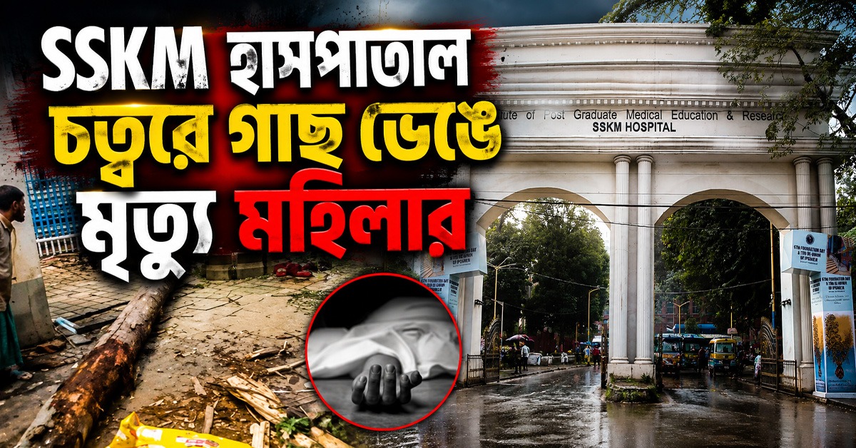 SSKM হাসপাতাল চত্বরে গাছ ভেঙে মৃত্যু মহিলার