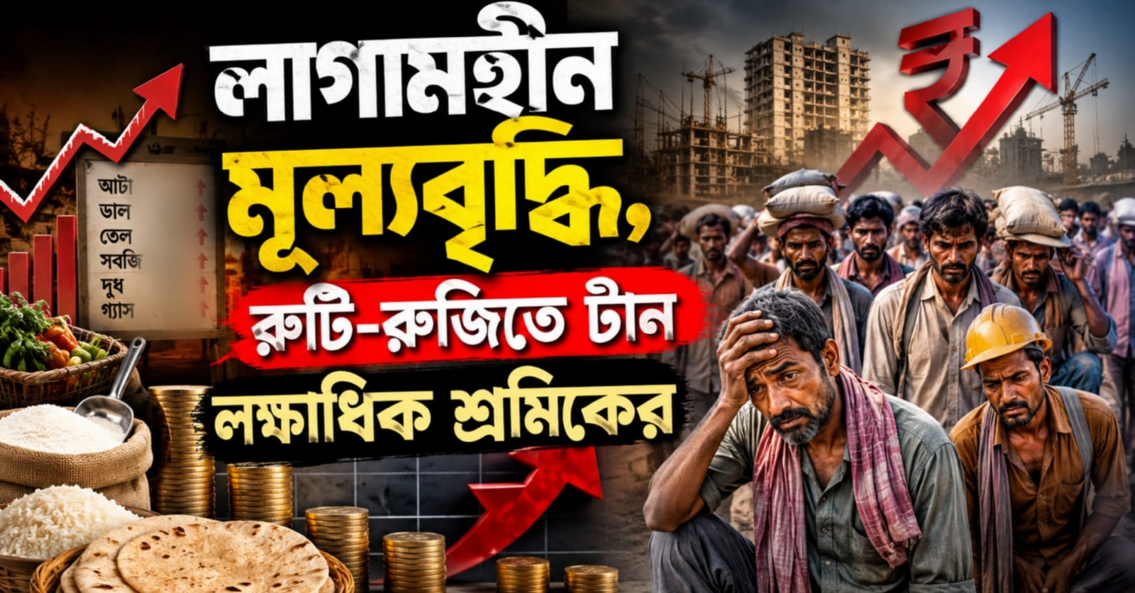 লাগামহীন মূল্যবৃদ্ধি, রুটি-রুজিতে টান লক্ষাধিক শ্রমিকের