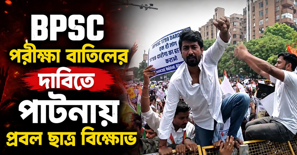 BPSC পরীক্ষা বাতিলের দাবিতে পাটনায় প্রবল ছাত্র বিক্ষোভ, বিশেষ পোর্টাল চালুর ঘোষণা বিহার সরকারের
