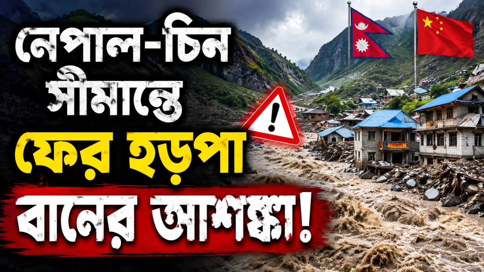 নেপাল-চিন সীমান্তে ফের হড়পা বানের আশঙ্কা!