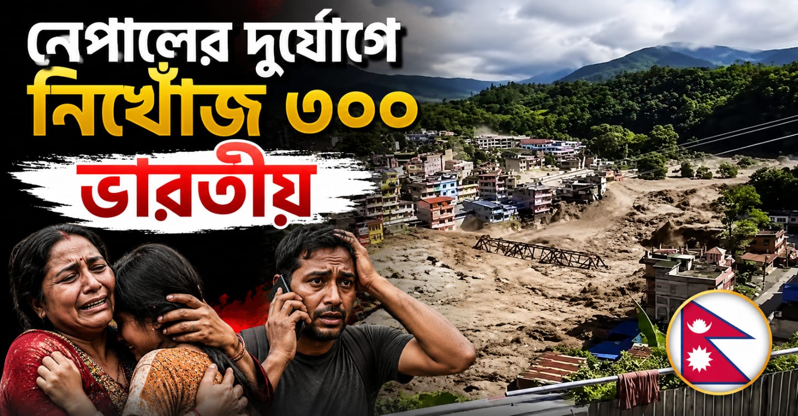 নেপালের দুর্যোগে নিখোঁজ ৩০০ ভারতীয়, জলরোষে বিহার-উত্তরপ্রদেশেও বন্যার আশঙ্কা!