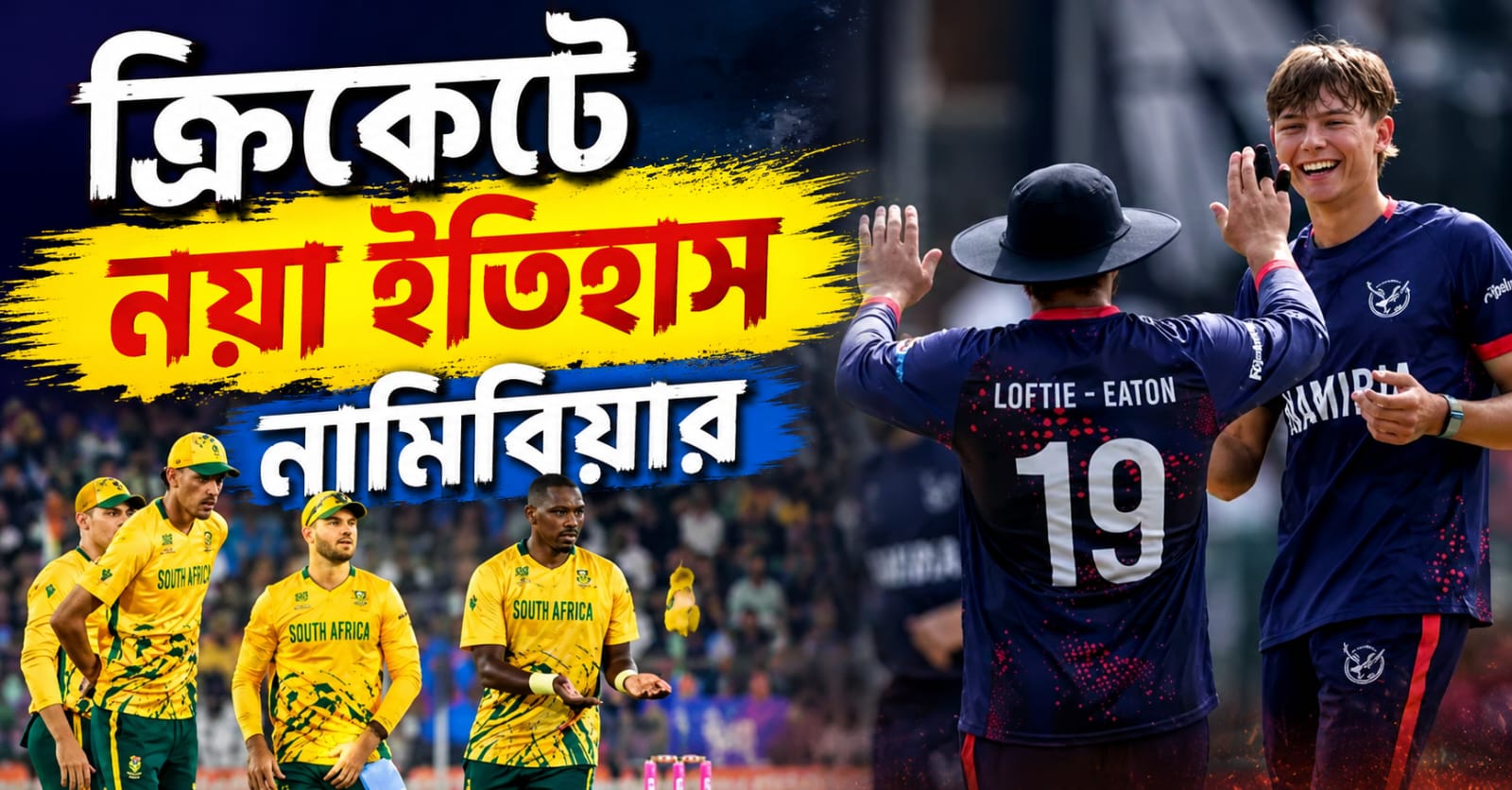 প্রোটিয়াদের হারিয়ে টি-টোয়েন্টিতে ইতিহাস নামিবিয়ার