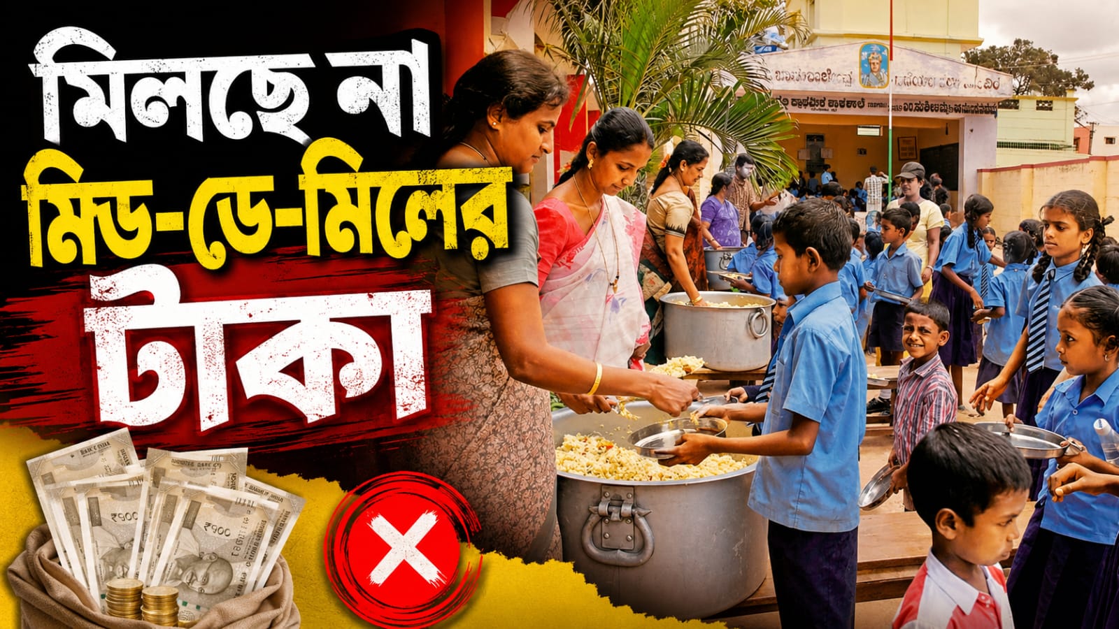 বর্ধিত বরাদ্দ অধরাই, বকেয়া টাকার অভাবে রাজ্যের বহু স্কুলে থমকে মিড-ডে-মিল