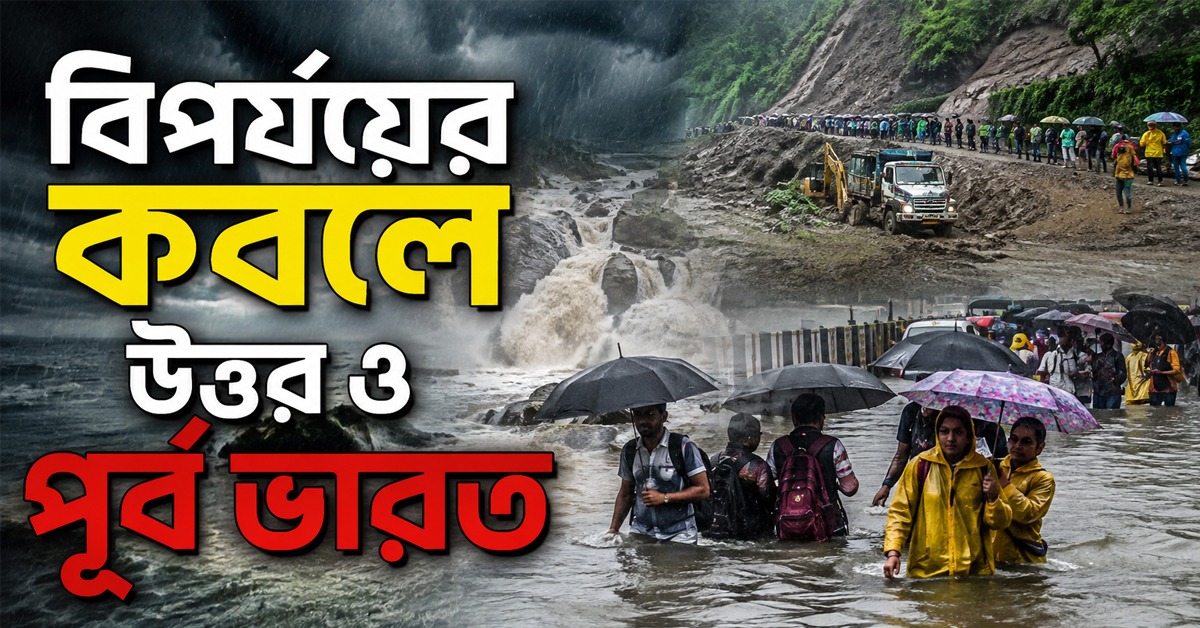 হড়পা বান-ধস-প্লাবনের তাণ্ডব, বিপর্যয়ের কবলে উত্তর ও পূর্ব ভারত