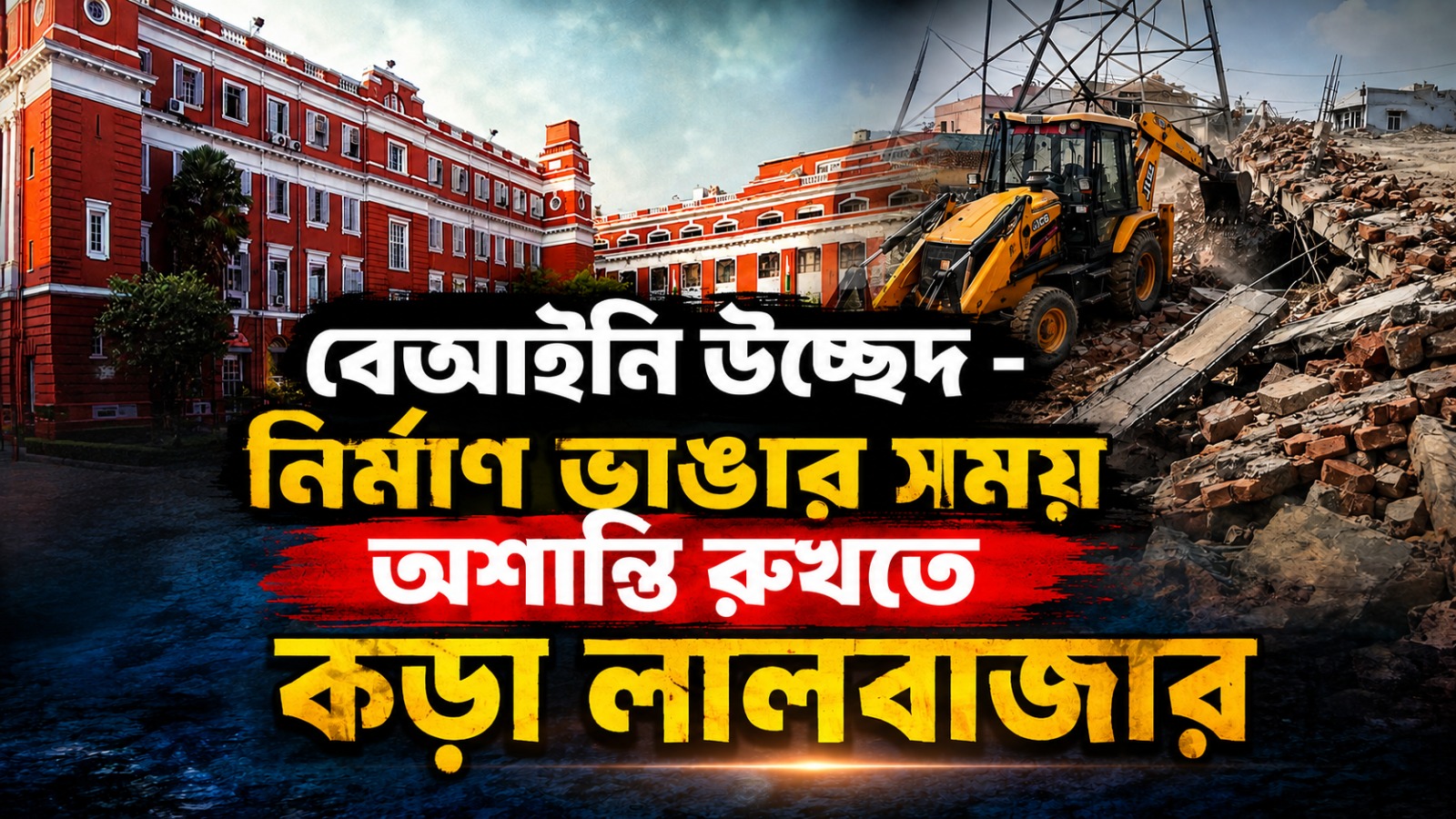 বেআইনি উচ্ছেদ - নির্মাণ ভাঙার সময় অশান্তি রুখতে তৎপর পুলিশ! ছ’দফা নির্দেশিকা জারি লালবাজারের