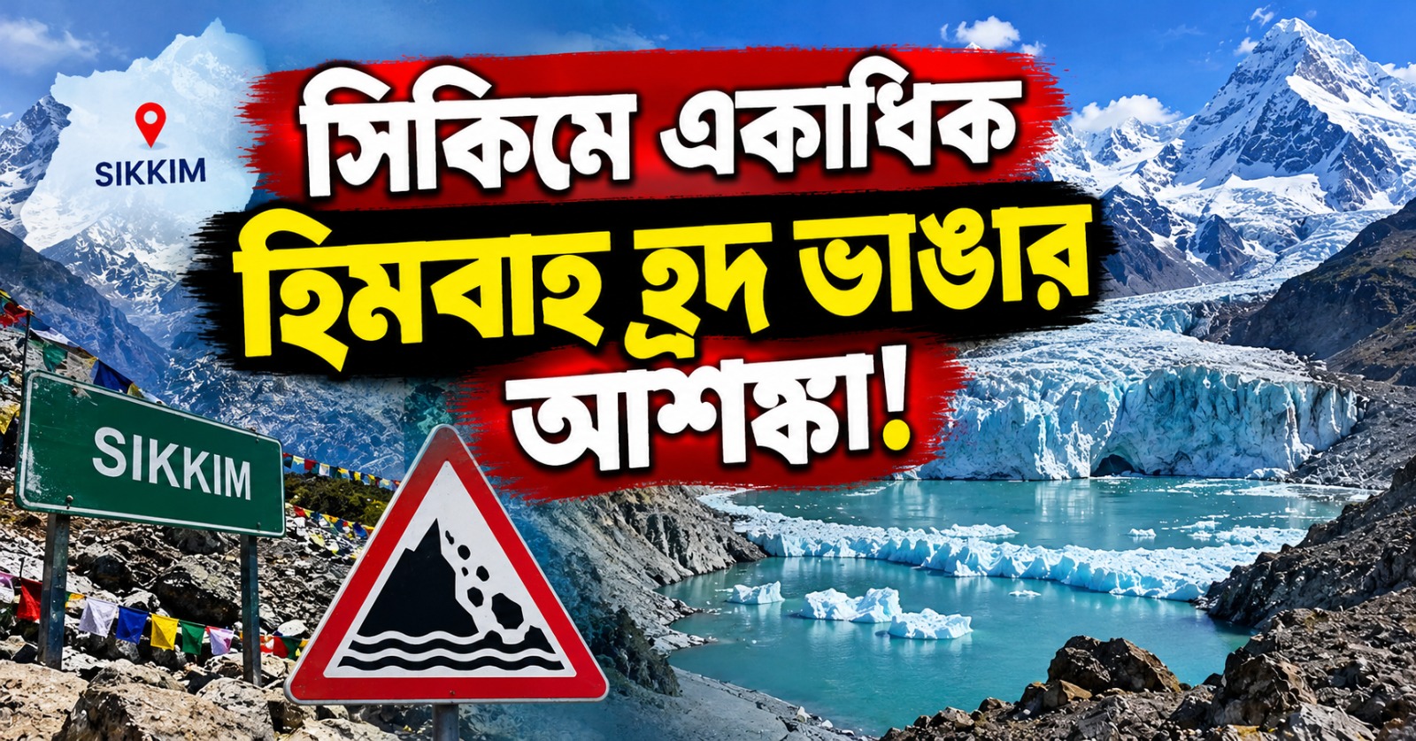 ঝুঁকিপূর্ণ সিকিমের ৪০ হিমবাহ হ্রদ, বিপদজনক অন্তত ১৬!