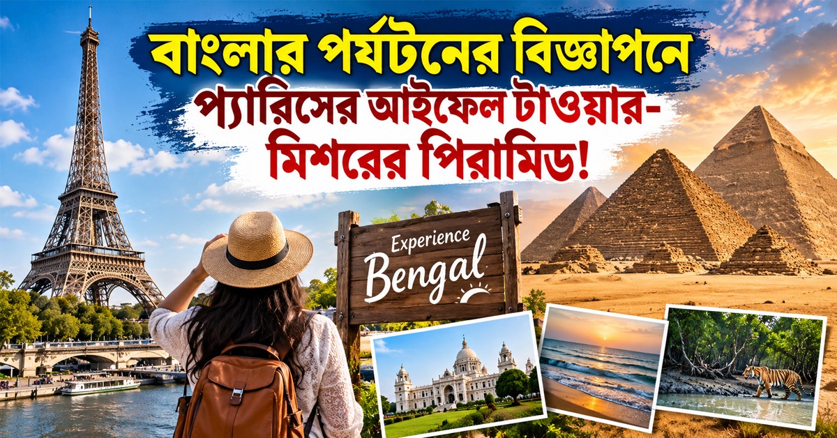 বাংলার পর্যটনের বিজ্ঞাপনে প্যারিসের আইফেল টাওয়ার- মিশরের পিরামিড! নেই পশ্চিমবঙ্গ, ক্ষুব্ধ নেটিজেনরা