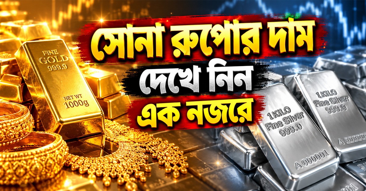 কত কমল সোনা রুপোর দাম দেখে নিন এক নজরে
