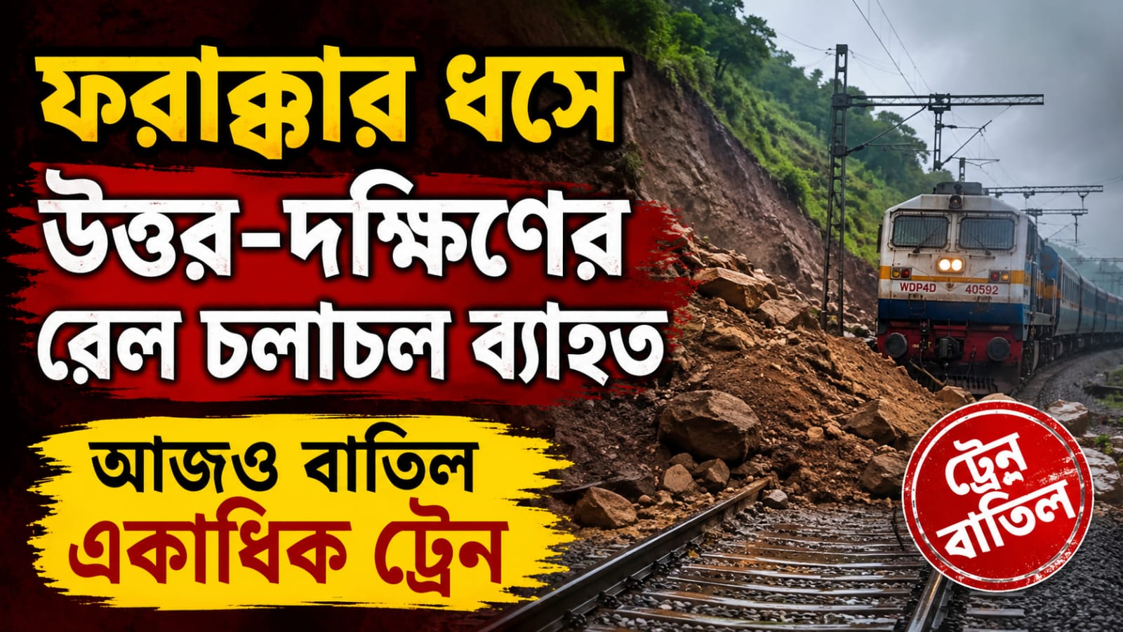 ফরাক্কায় ধসে উত্তর-দক্ষিণের রেল চলাচল ব্যাহত, আজও বাতিল একাধিক ট্রেন