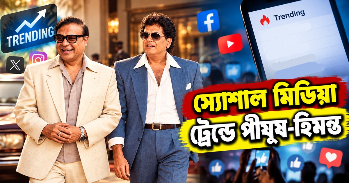 স্যোশাল মিডিয়া ট্রেন্ডে পীযূষ, সঙ্গী হিমন্তও! AI ছবিতে ভাইরাল ২ জনের রেট্রো অবতার