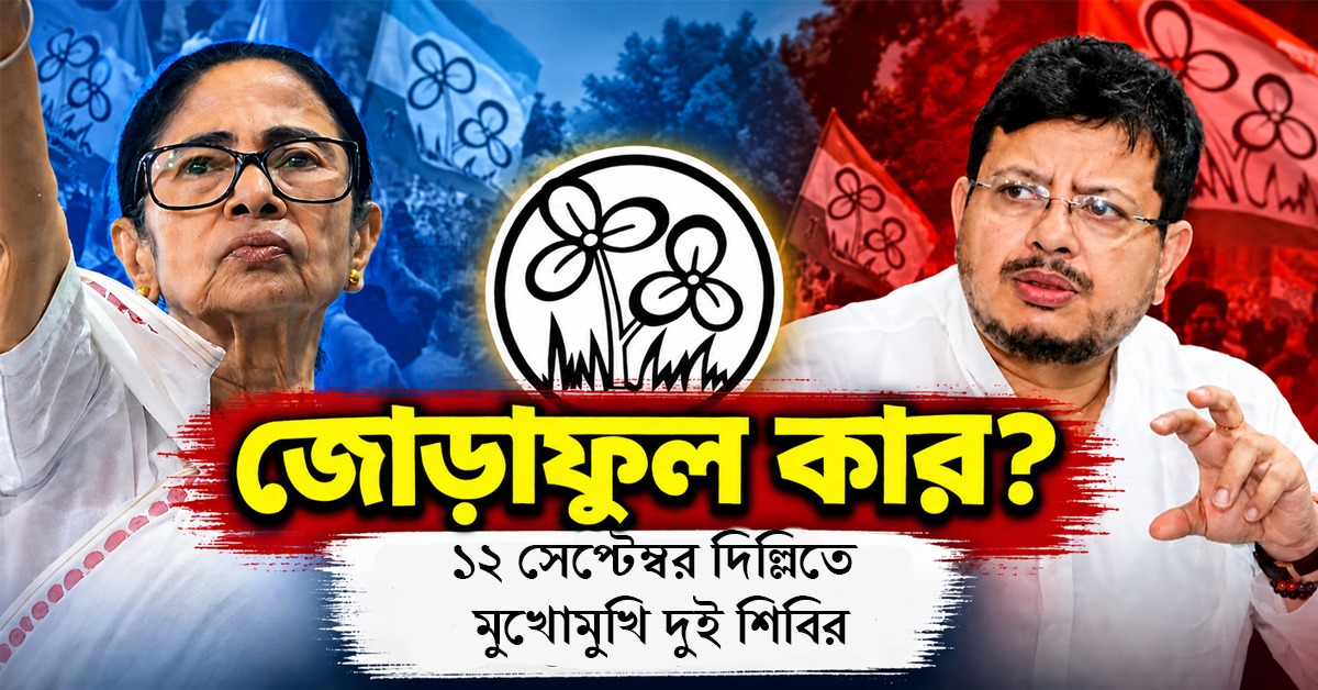 জোড়াফুল কার? ১২ সেপ্টেম্বর দিল্লিতে মুখোমুখি দুই শিবির