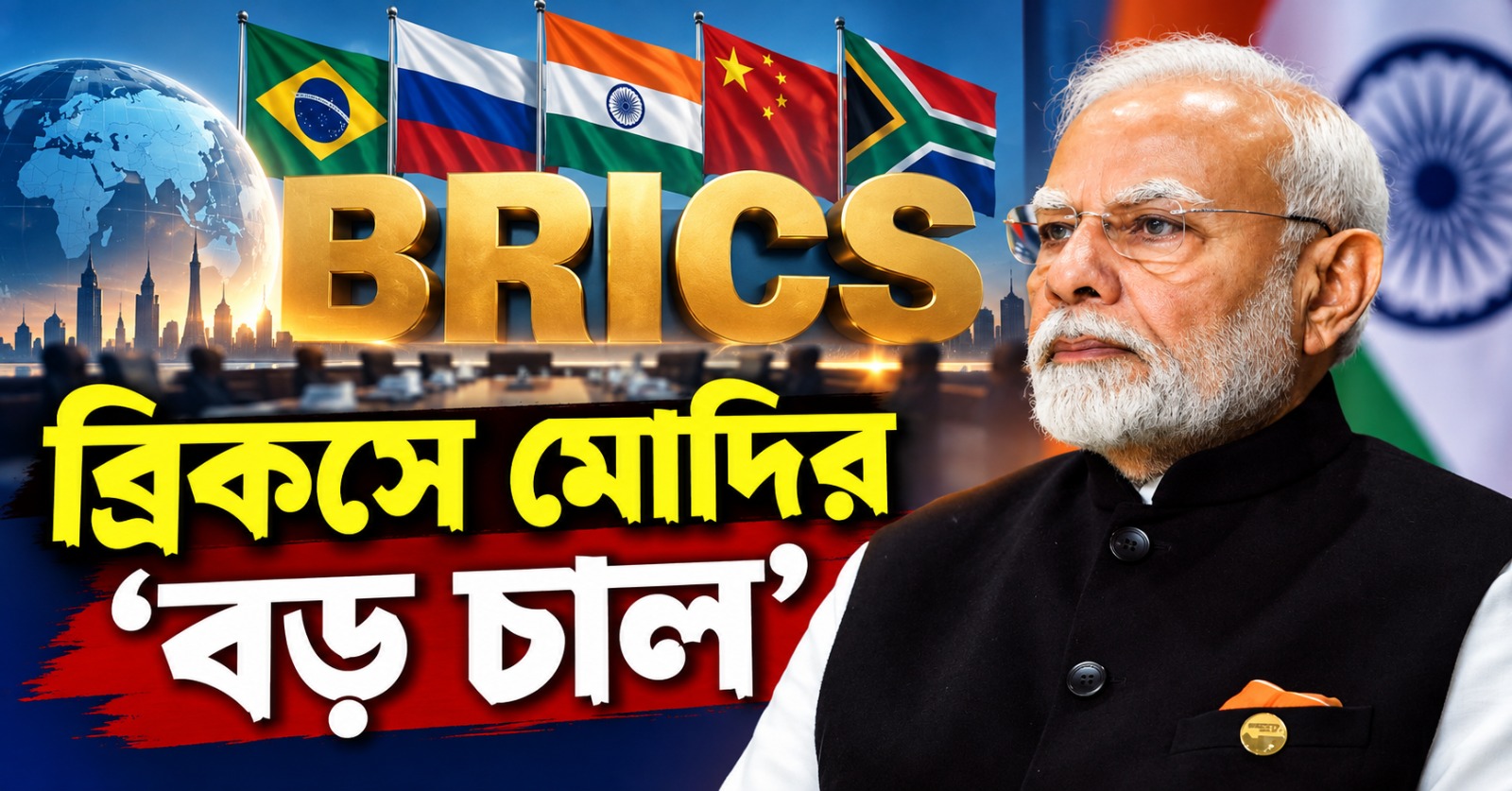 ট্রাম্পের চাপ উড়িয়ে পুতিনের পাশে মোদি, ব্রিকসে দিল্লির ‘বড় চাল’