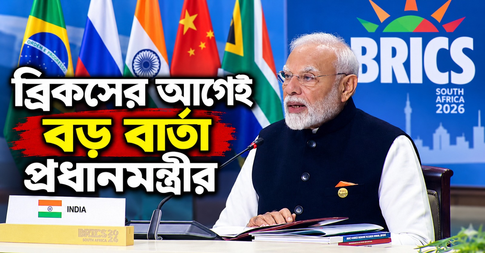 বিশ্বের কল্যাণ নিয়ে হবে আলোচনা, ব্রিকসের আগেই বার্তা প্রধানমন্ত্রীর