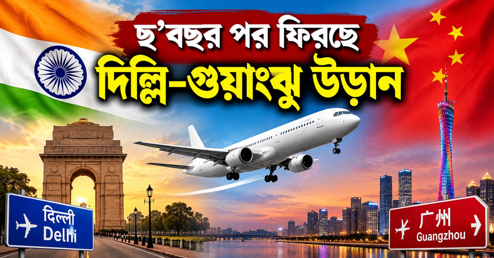 সম্পর্কের বরফ গলতেই আকাশপথে সেতুবন্ধন, ছ’বছর পর ফিরছে দিল্লি–গুয়াংঝু উড়ান
