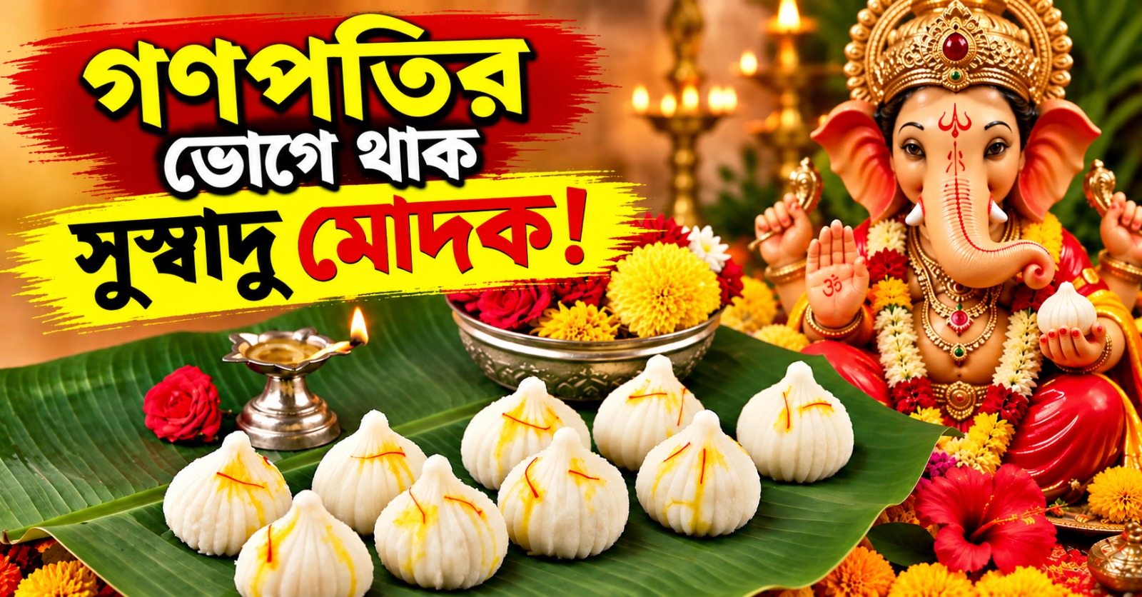 গণপতির ভোগে থাক সুস্বাদু মোদক; বাড়িতেই তৈরি করুন, রইল রেসিপি