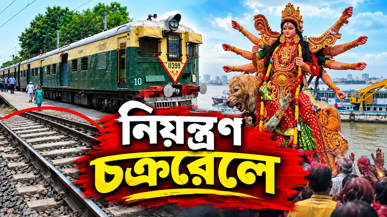 প্রতিমা বিসর্জনের জেরে পাঁচ দিন নিয়ন্ত্রণ চক্ররেলে, বহু ট্রেনের পথ বদল