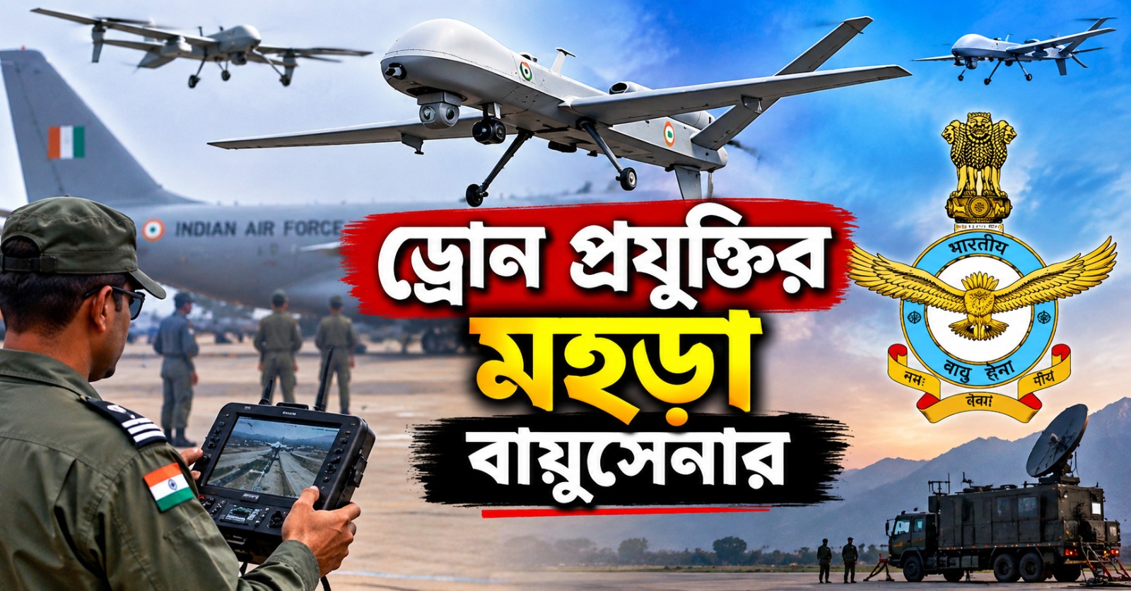 আকাশযুদ্ধে নতুন অধ্যায়, পোখরানে ড্রোন প্রযুক্তির মহড়া বায়ুসেনার