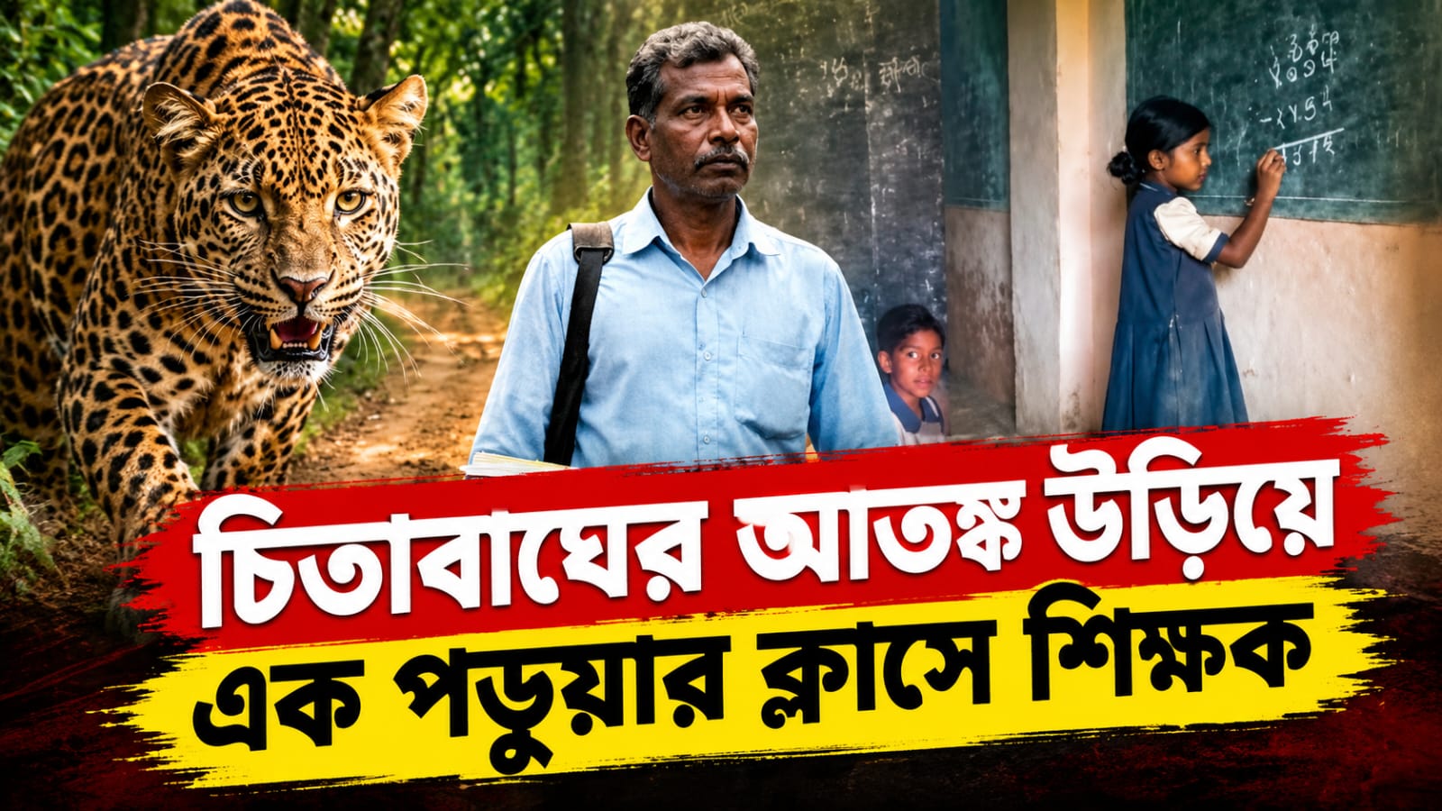 ক্লাসে একাই ছাত্রী! চিতাবাঘের আতঙ্ক পেরিয়ে রোজ ৫ কিমি জঙ্গল হাঁটেন শিক্ষক