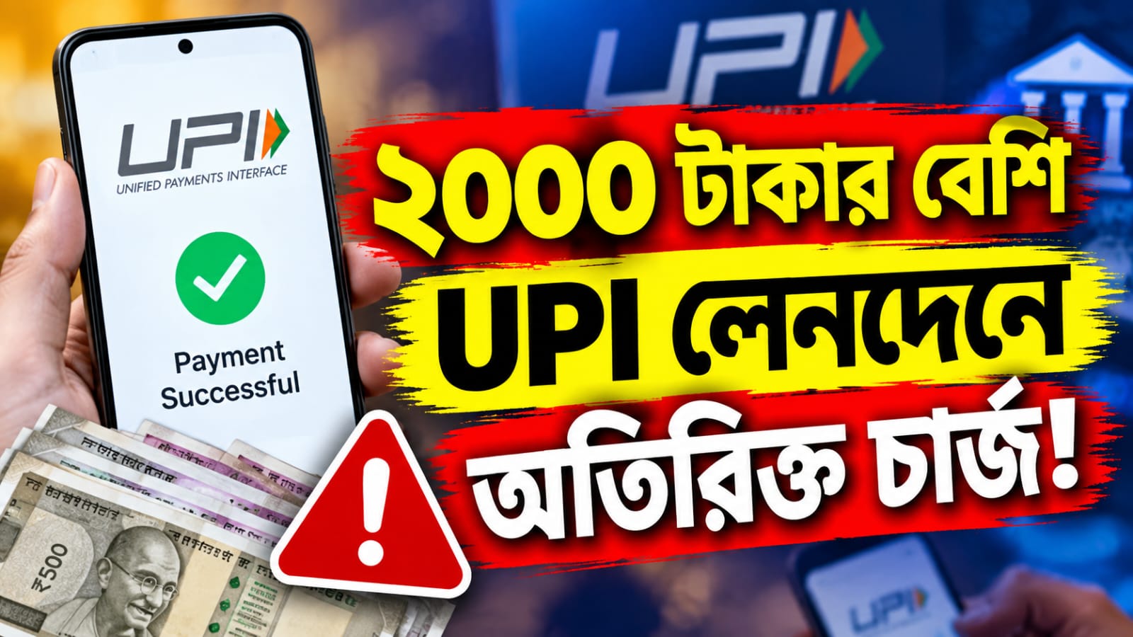 ২০০০ টাকার বেশি UPI লেনদেনে অতিরিক্ত চার্জ! বিজ্ঞপ্তি জারি কেন্দ্রের
