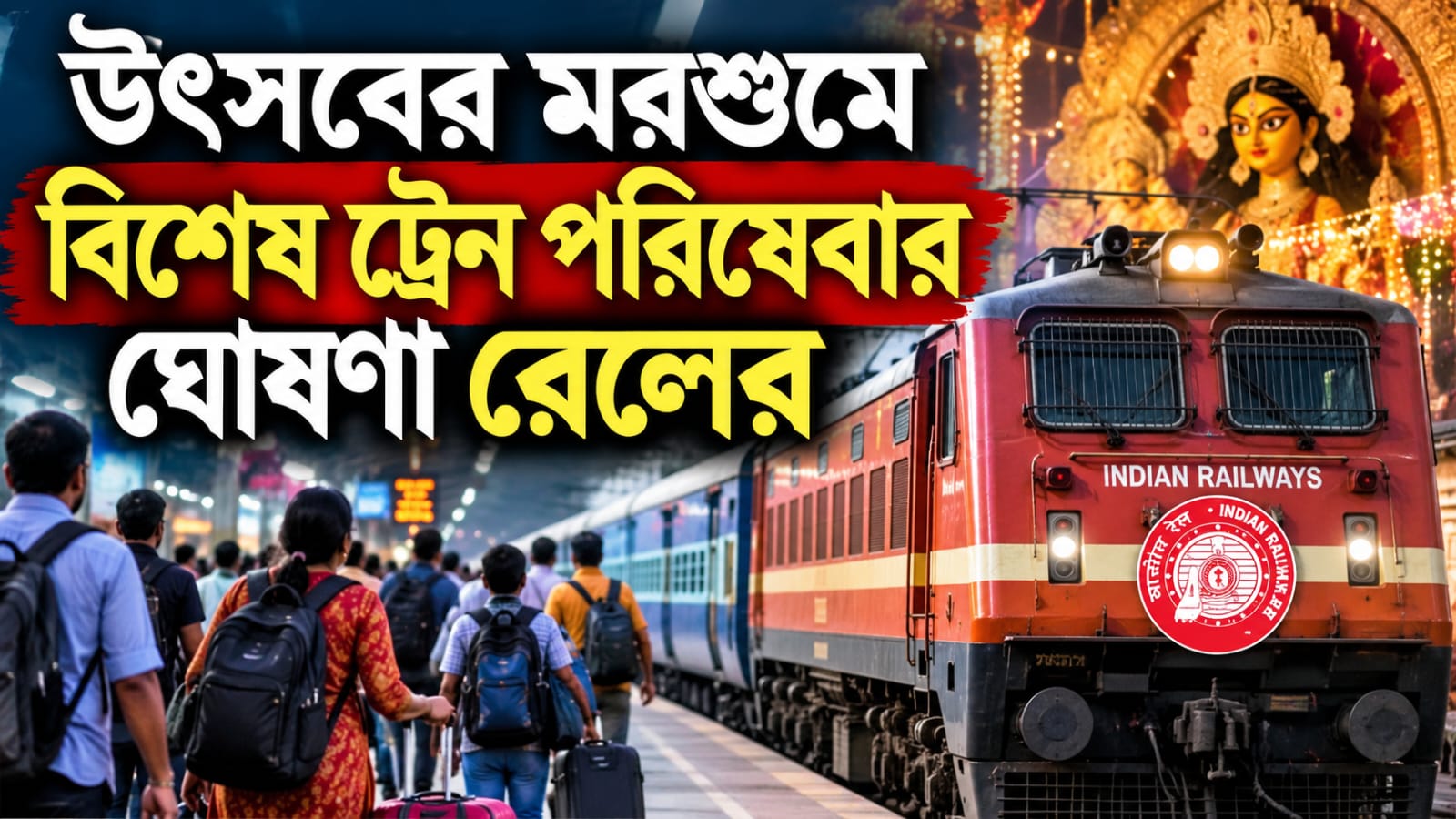 উৎসবের মরশুমে বিশেষ ট্রেন পরিষেবার ঘোষণা রেলের